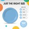 50 Count Light Blue Paper Plates Durable Disposable Elegant Party Plates For Events 7"